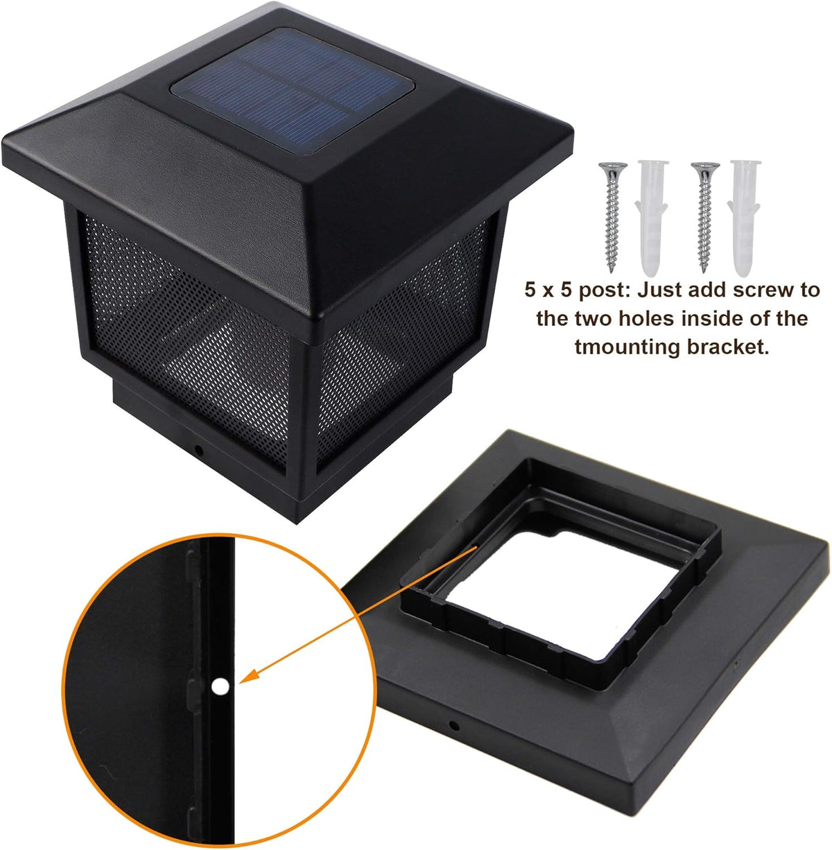 6 Pack Solar Flame Post Lights Z90592