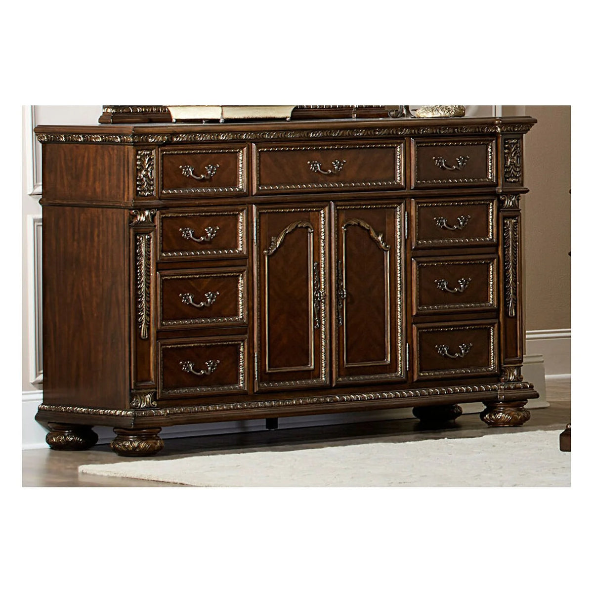 Cherry Brown Wooden Dresser O2042