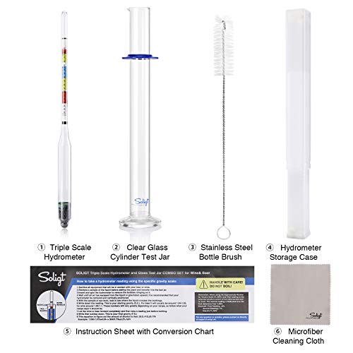 Triple Scale Hydrometer and Glass Test Jar T466