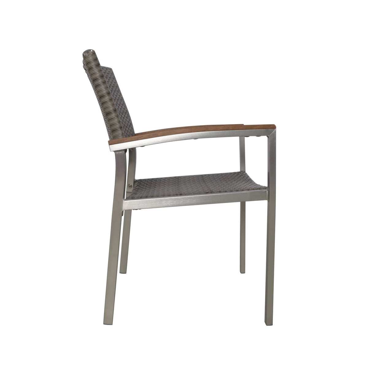 Set of 2 Silver Gray Wicker Dining Chairs Z377488