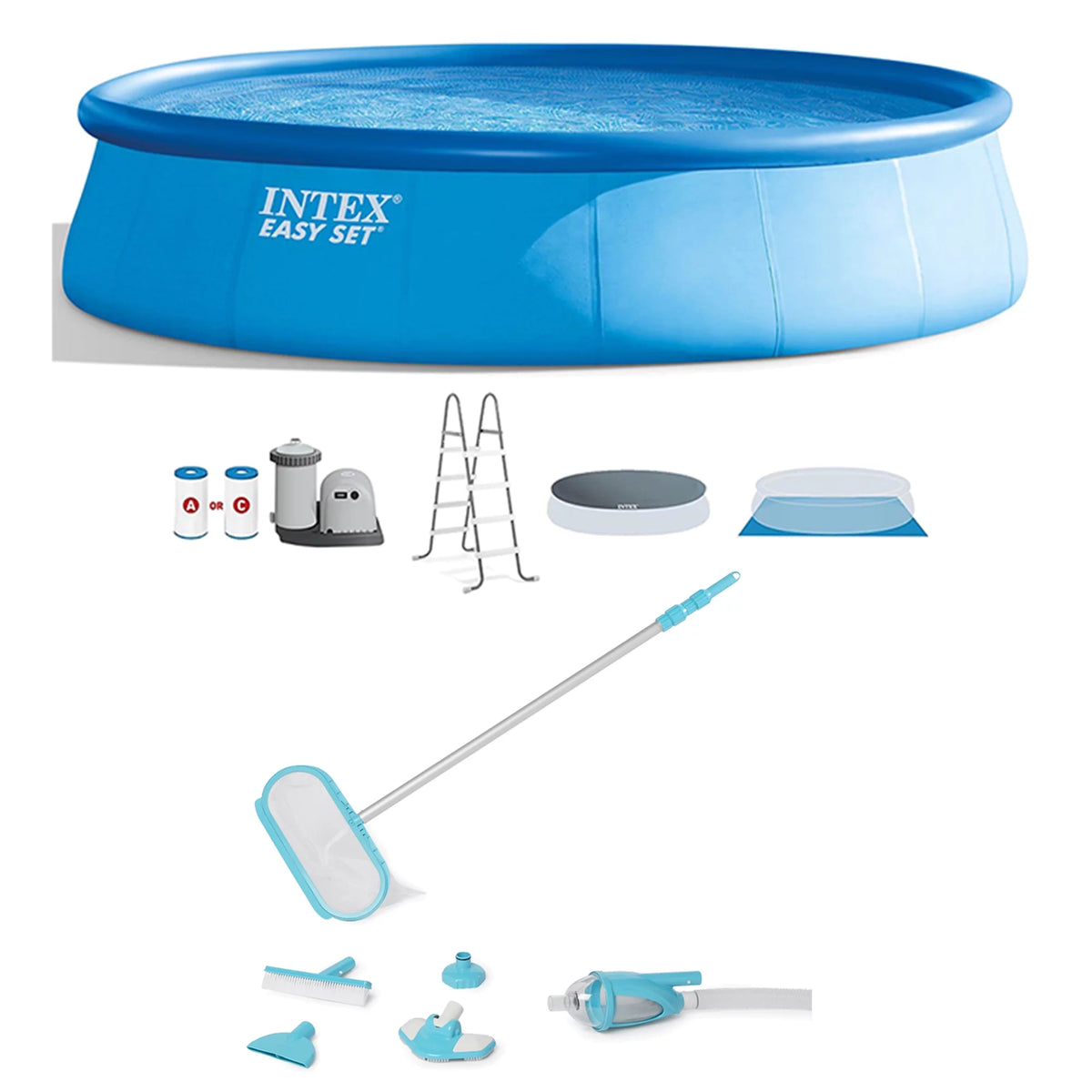18'x48 Inflatable Pool with Pump, Ladder & Maintenance Kit S285920