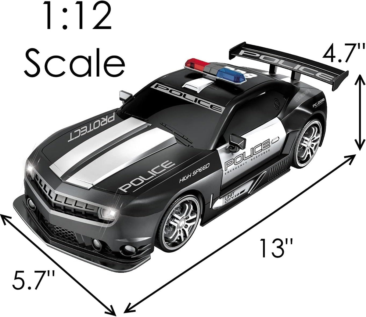 1:12 Scale RC Police Patrol Car Pack of 2 U545060