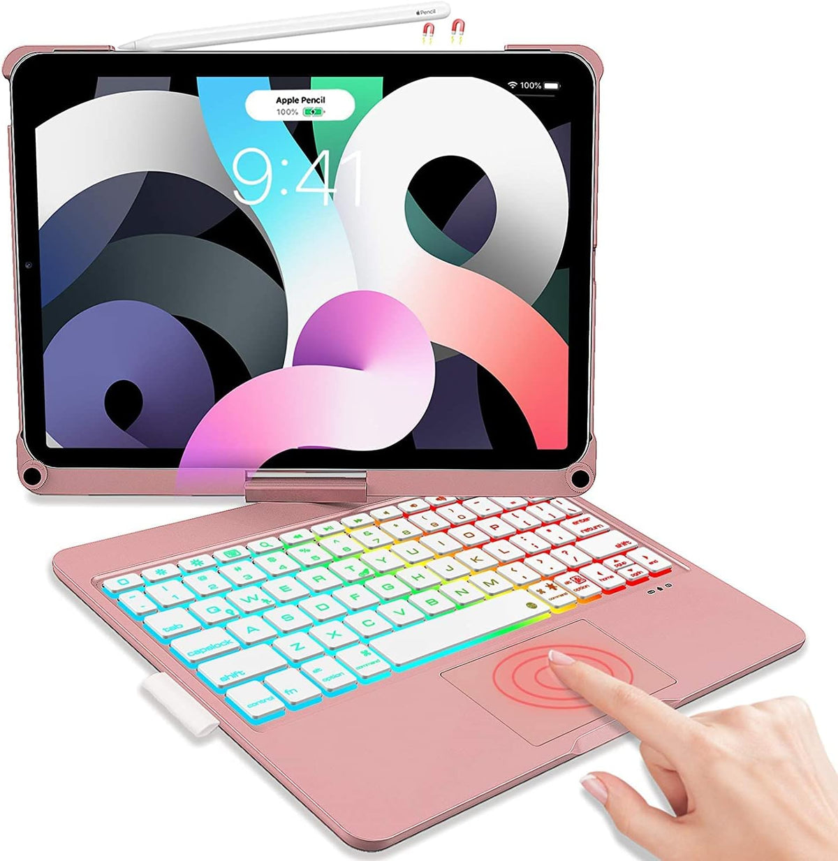 Black Backlit Keyboard Case for iPad Pro 11 inch with Trackpad and Pencil Holder N8760