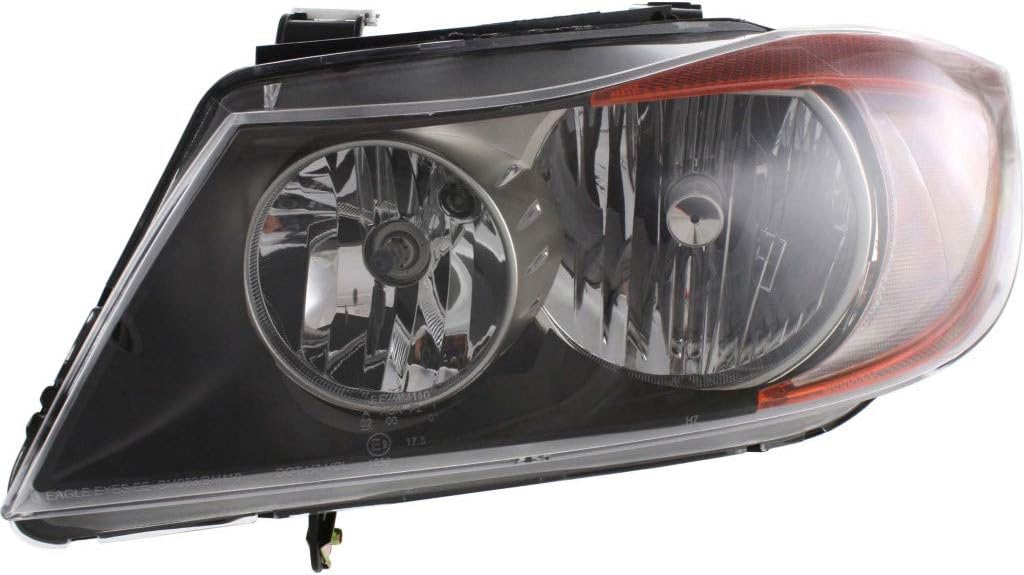 2006 BMW 325i Headlight Assembly Driver Side Black Housing F7071