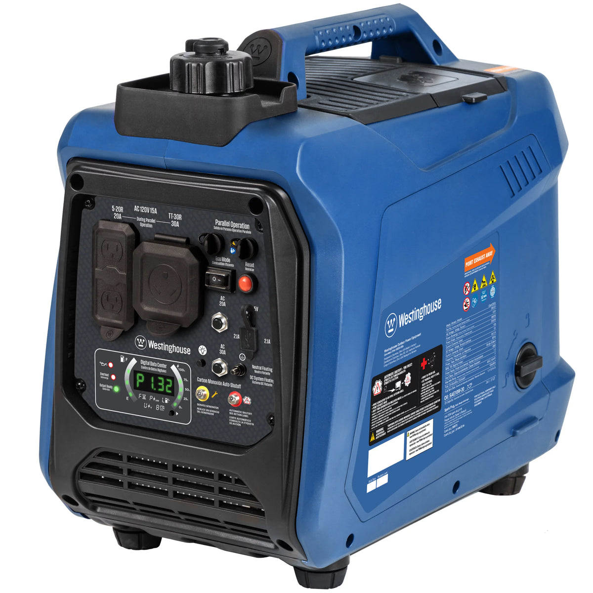Gas Powered Portable Inverter Generator with CO Sensor H1092