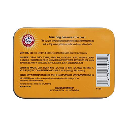 Chicken Flavor Dental Mints for Dogs, 40 Count M3191