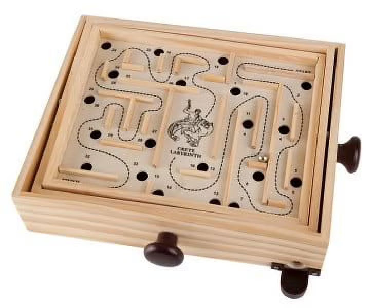 Large Wooden Labyrinth Marble Ball Maze Board Game U729