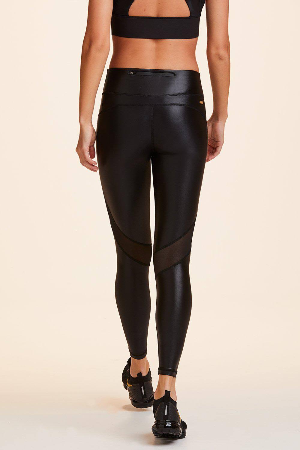 Liquid Black Ankle Tight V34702