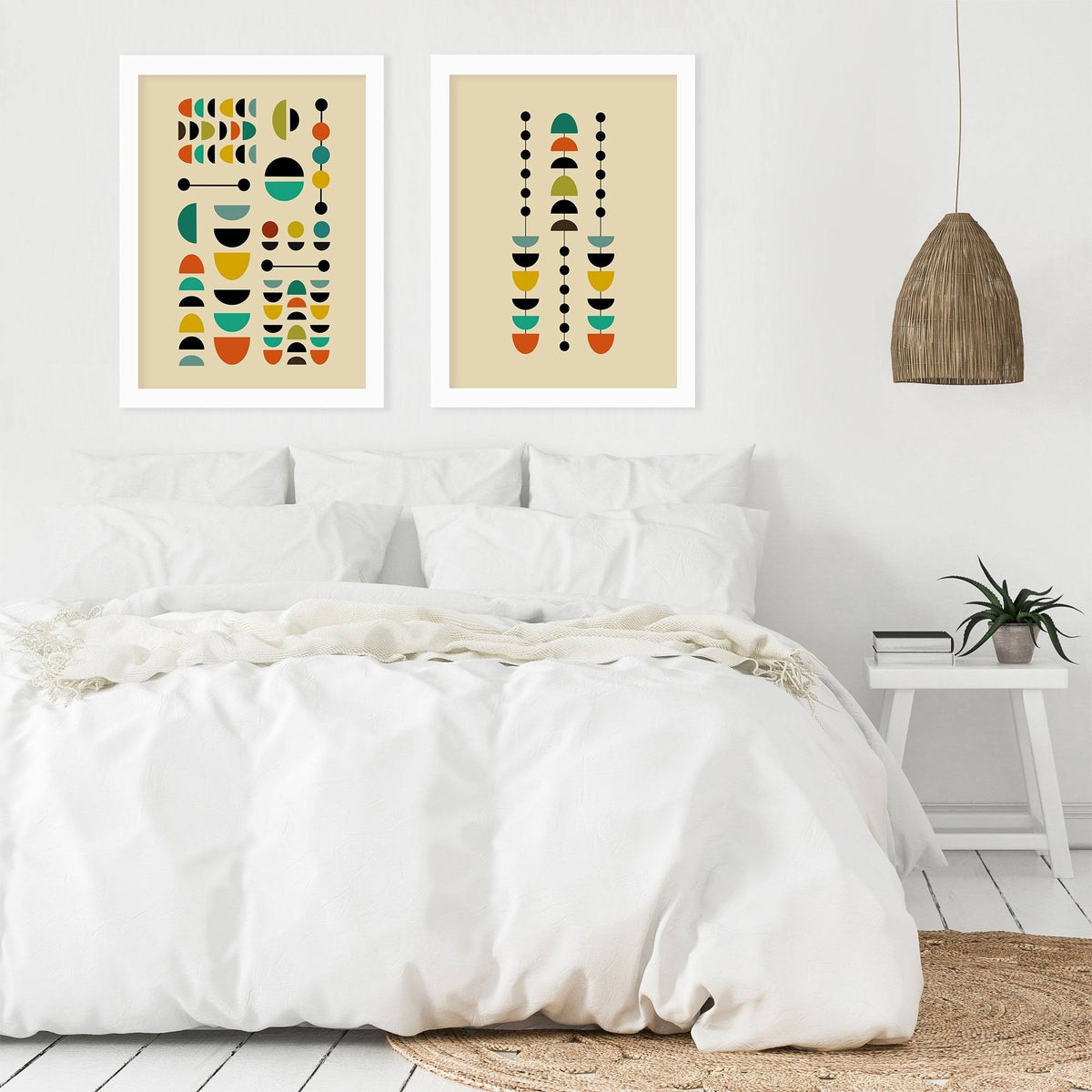 White Framed Print Set Y504664