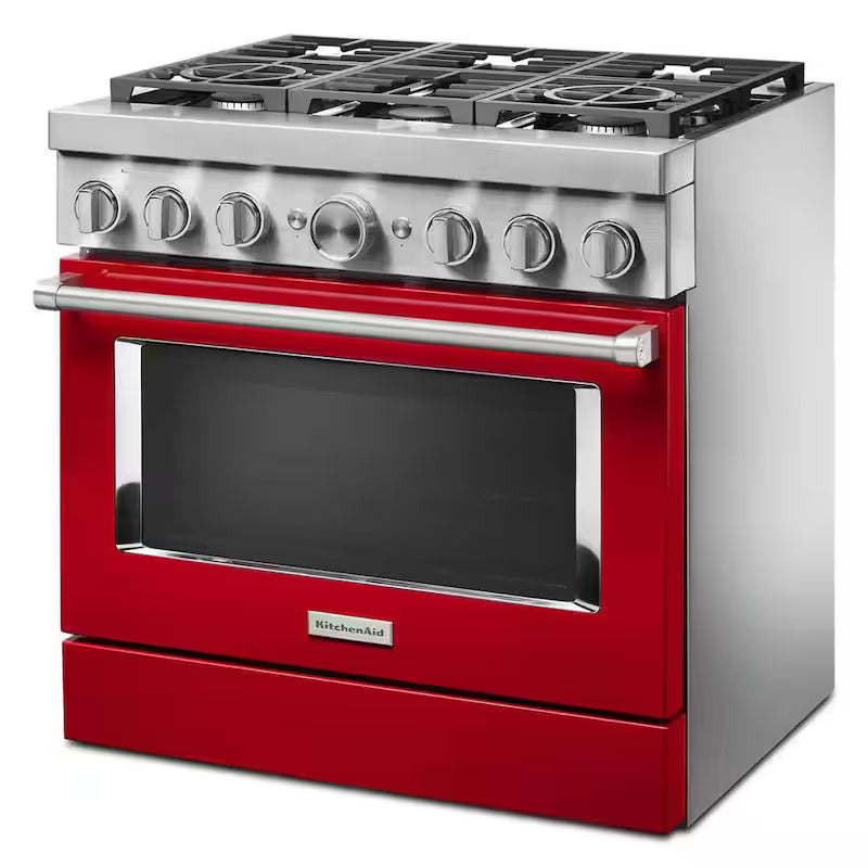 5.1 cu. ft. Dual Fuel Freestanding Smart Range with 6-Burners in Passion Red H637
