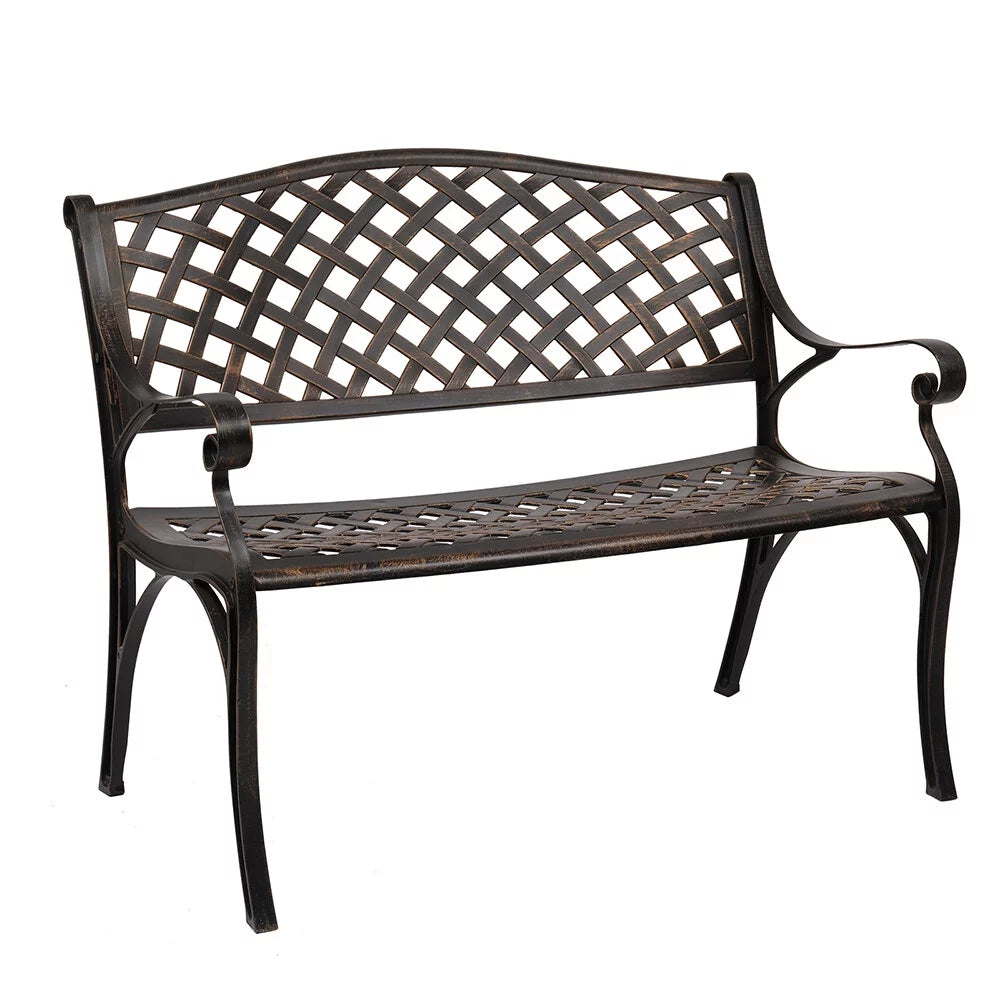 40.5" Aluminum Cast Iron Outdoor Garden Bench D997116