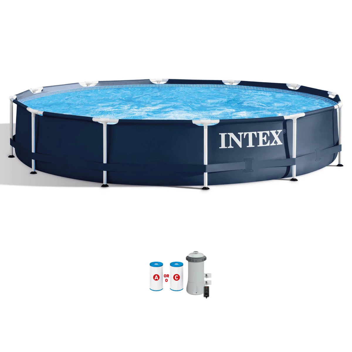 Metal Frame Above Ground Swimming Pool with Pump G4803