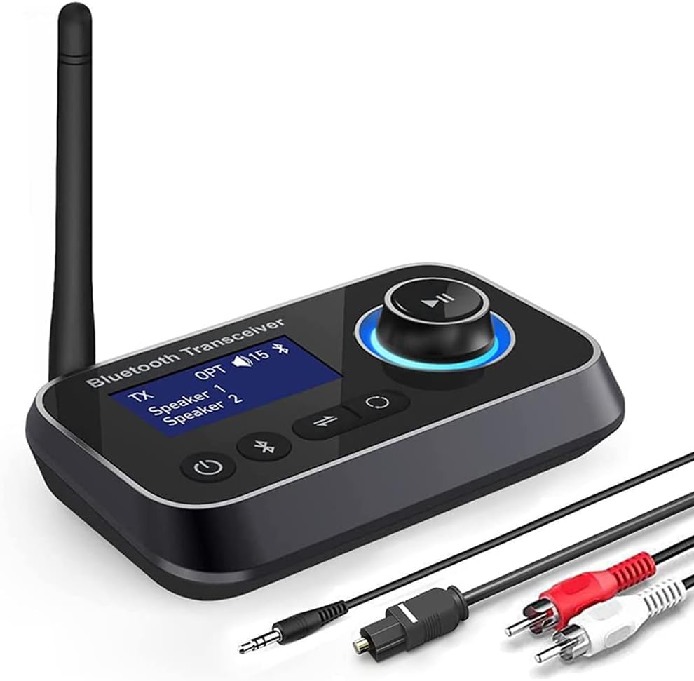 Bluetooth 5.0 Transmitter Receiver, 3-in-1 Audio Adapter, Pack of 2 B61792