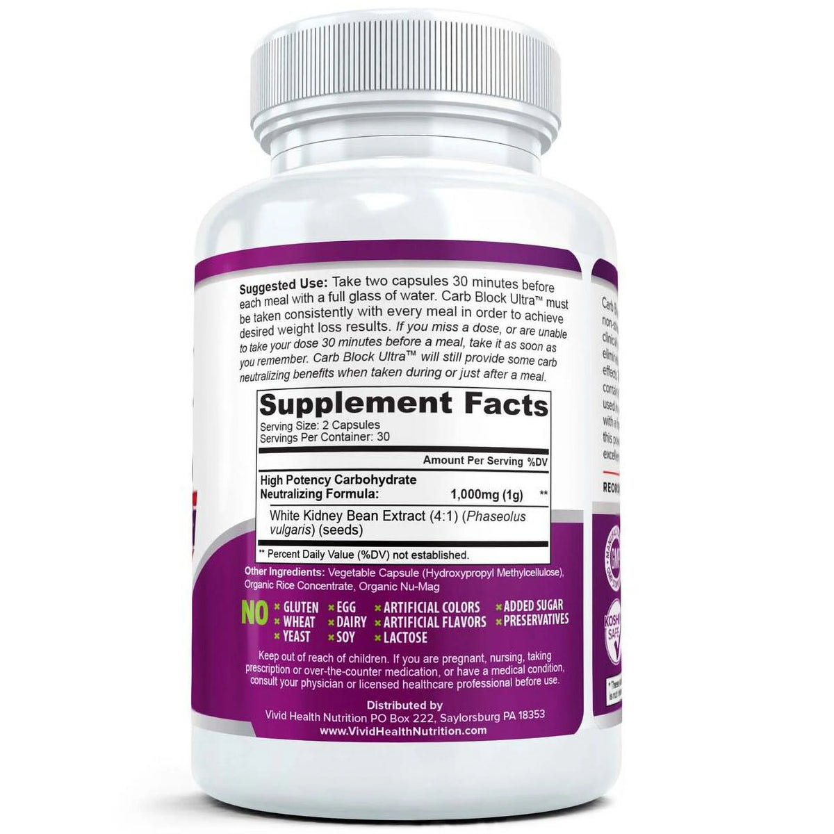 Starch & Fat Blocker Weight Loss Diet Pill 60 Capsules A8532