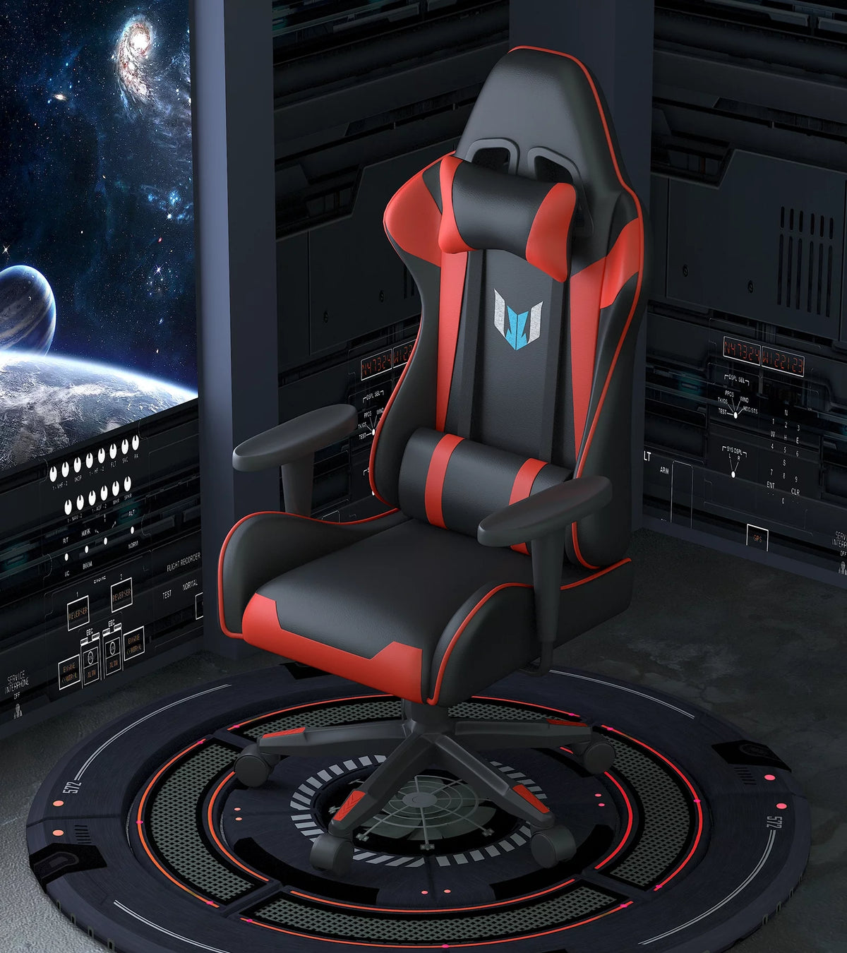 Red Ergonomic High Back PU Leather Gaming Chair G7712