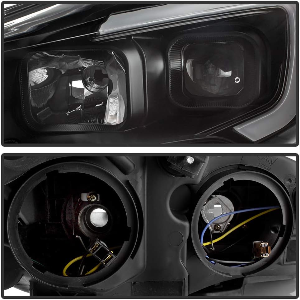 Black Projector Headlights Headlamps B7252