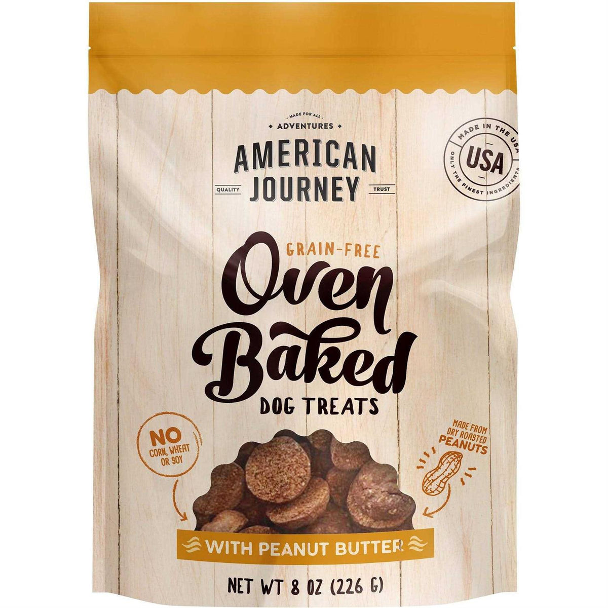 Peanut Butter Grain-Free Oven Baked Crunchy Biscuit Dog Treats C645651