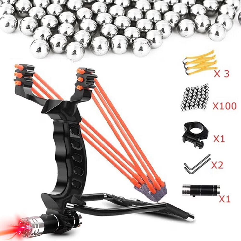 Slingshot Kit with 100 Ammo Balls and 3 Rubber Bands F460