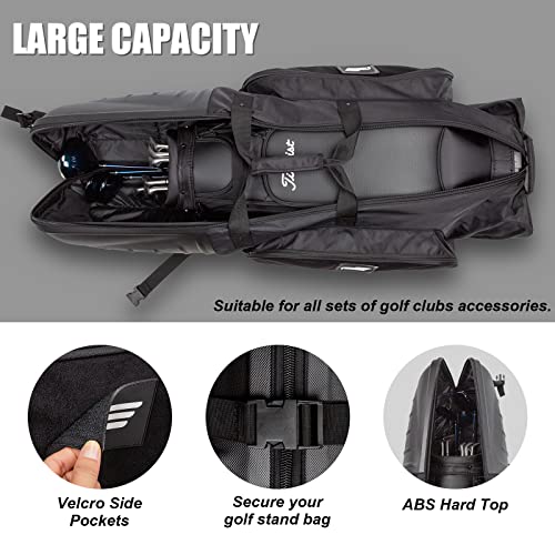 Golf Travel Bags with Reinforced Wheels and Hard Case Top C87419