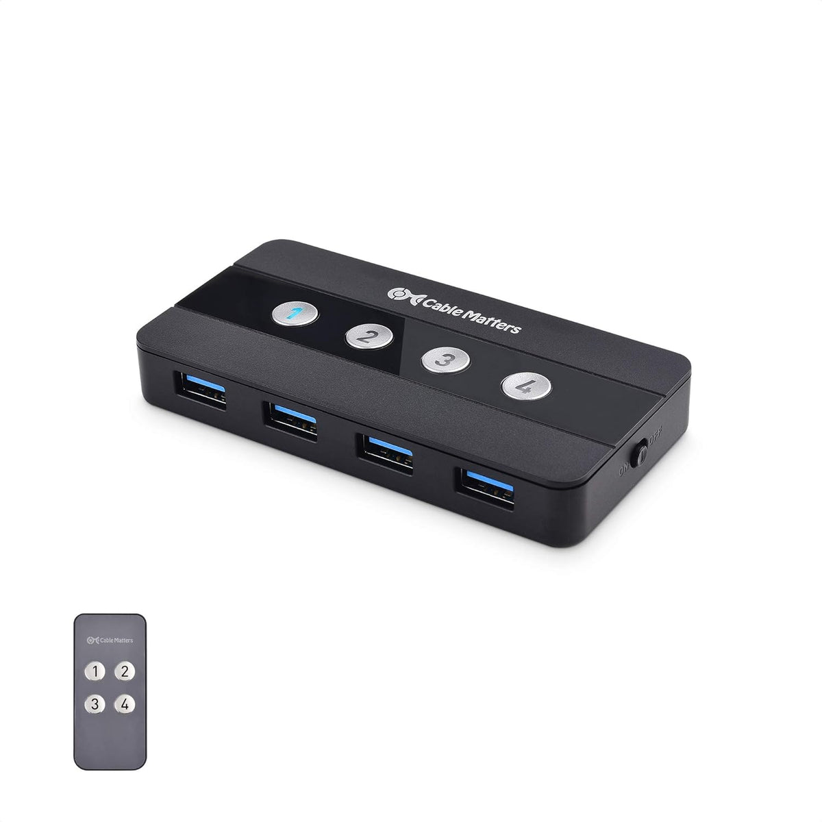 4 Port USB 3.0 Switch Hub with USB-C Adapter D68920
