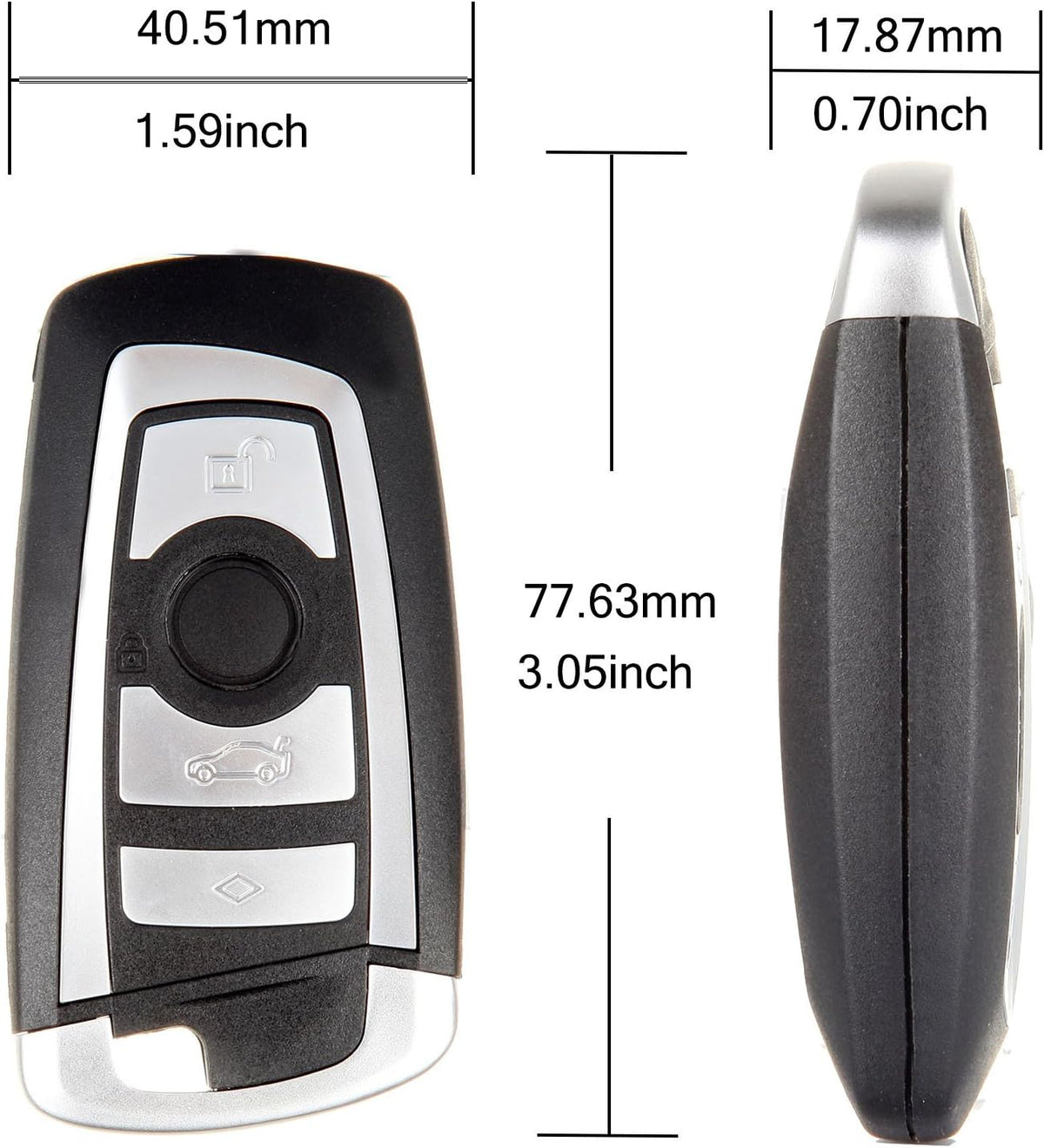 Replacement Keyless Entry Remote Car Key Fob 2 X 4 Buttons X581