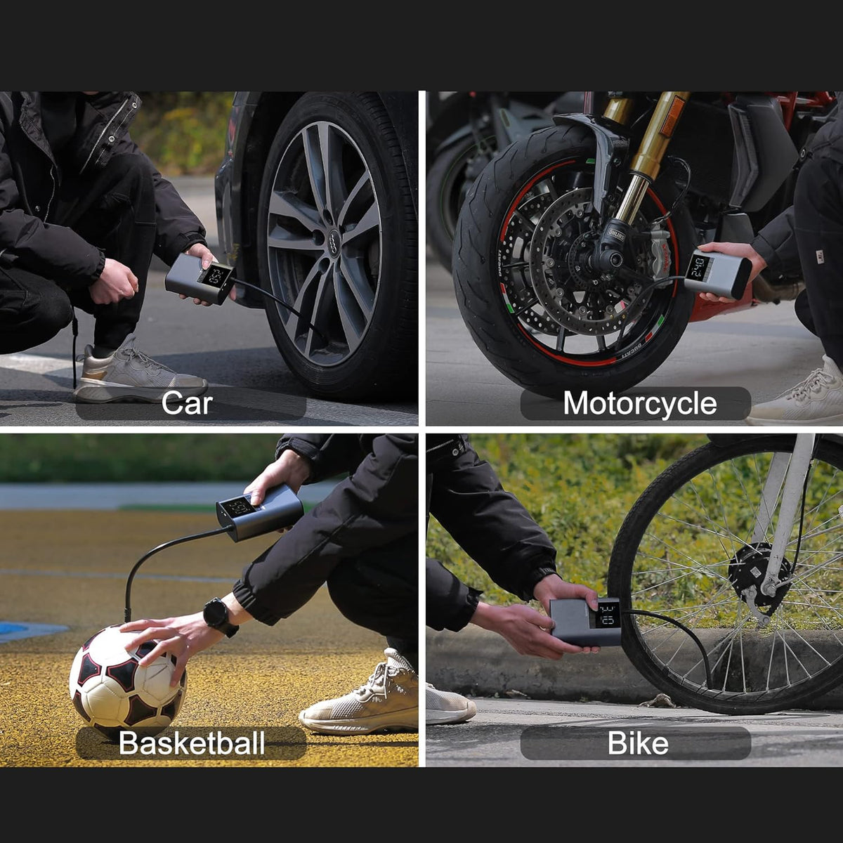 150PSI 7800 mAh Portable Air Compressor with LED Light A6852