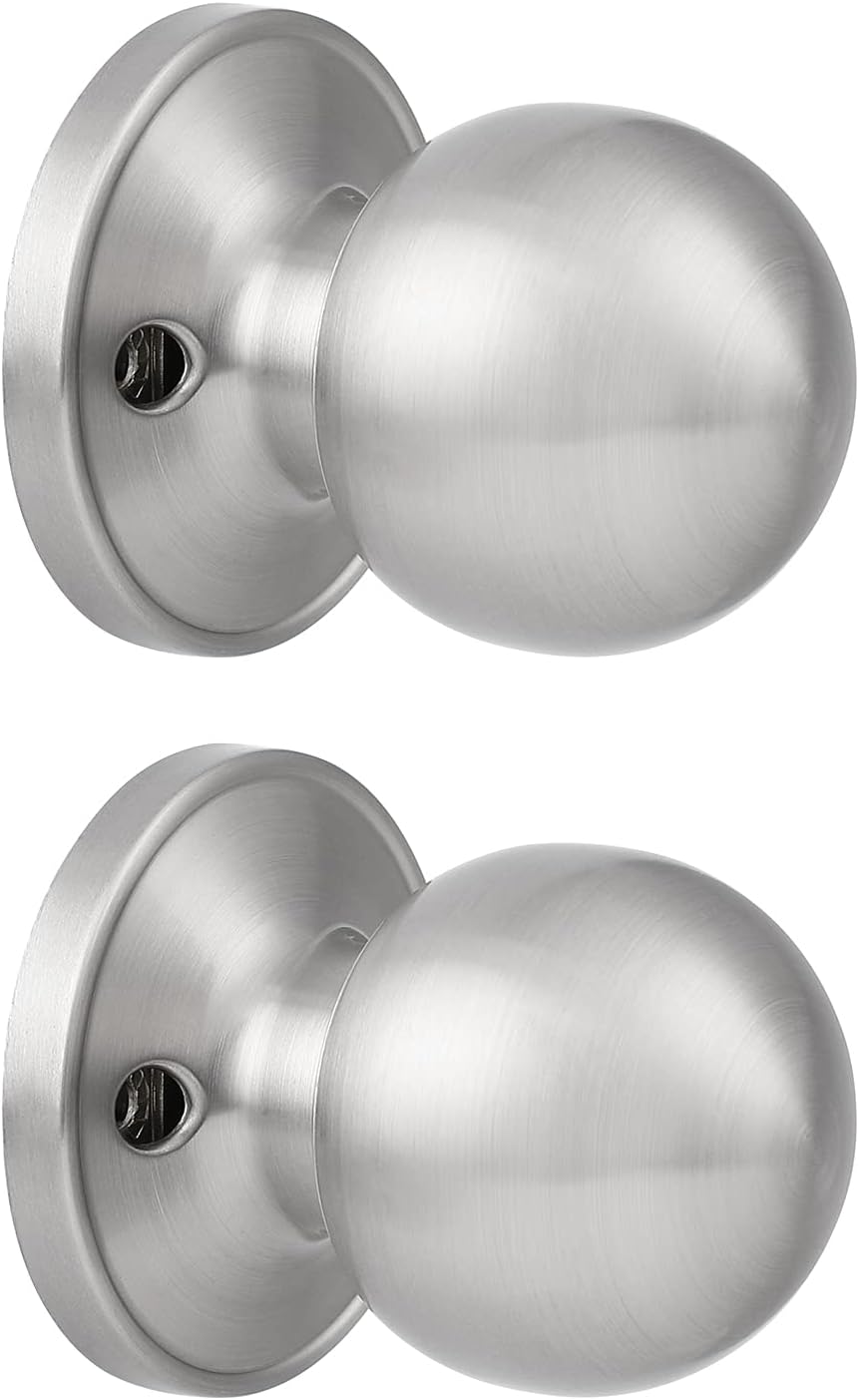 Brushed Nickel Privacy Door Knob Locks (10 Pack) U531