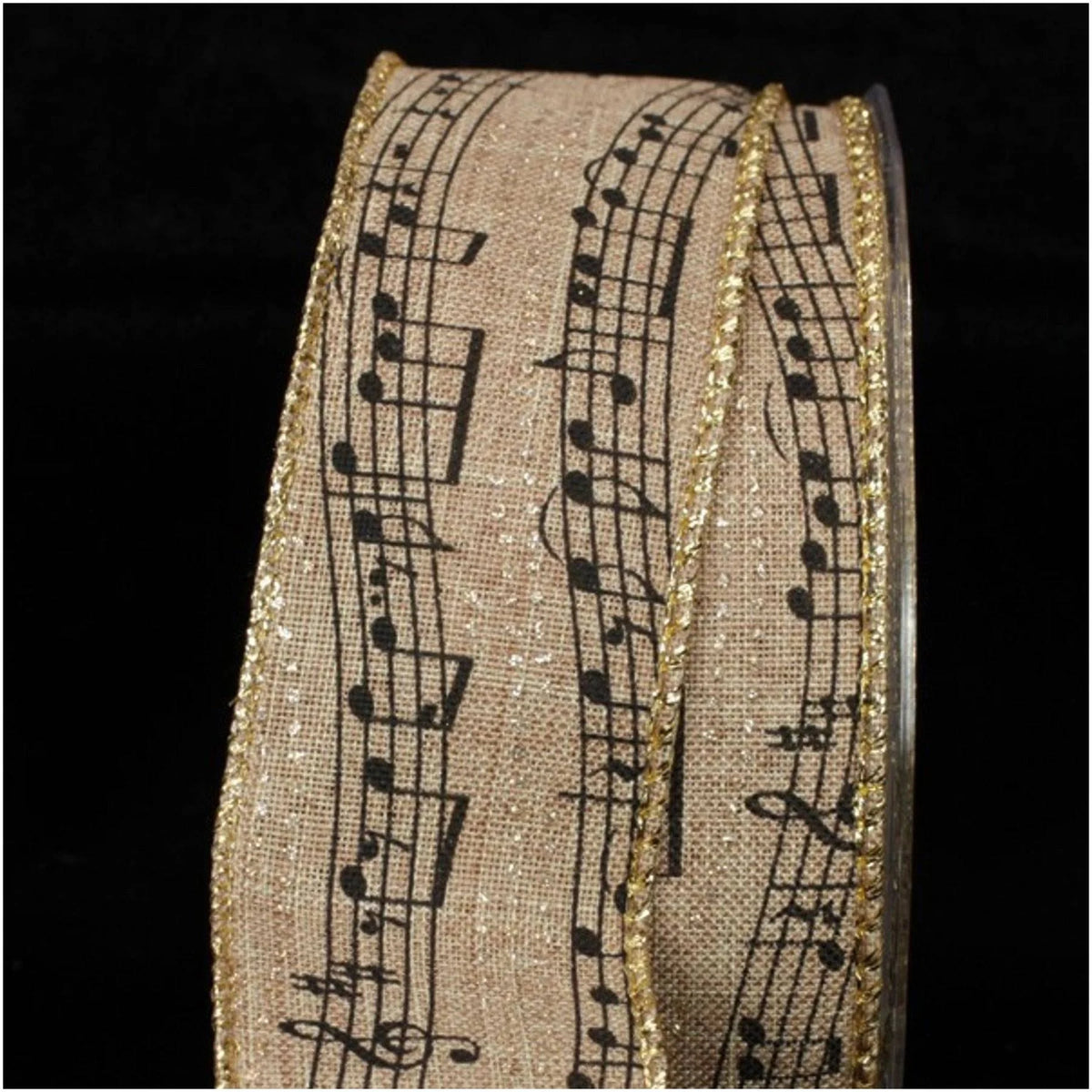 2 Pack Gold Trim Wired Ribbon 1.5 x 40 Yards T61339