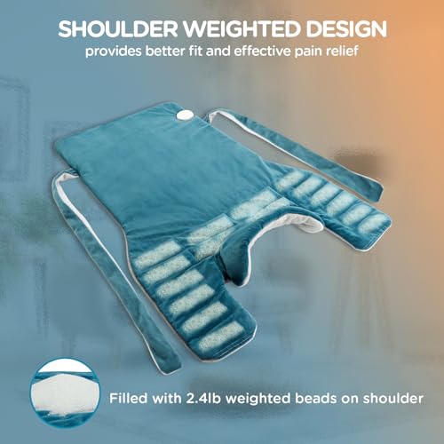 Blue 22"x33" XXL Weighted Electric Heating Pad A13035