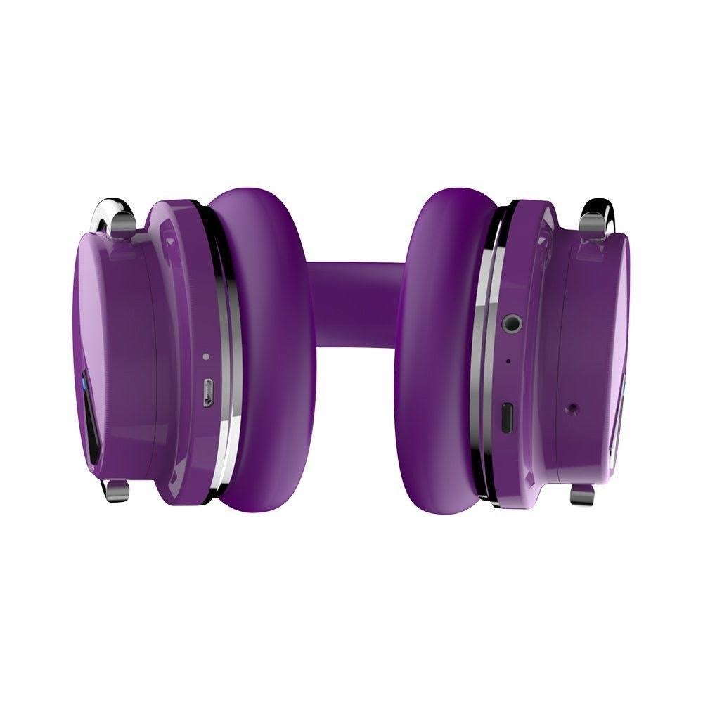 Active Noise Cancelling Wireless Bluetooth Headphones Purple B3592