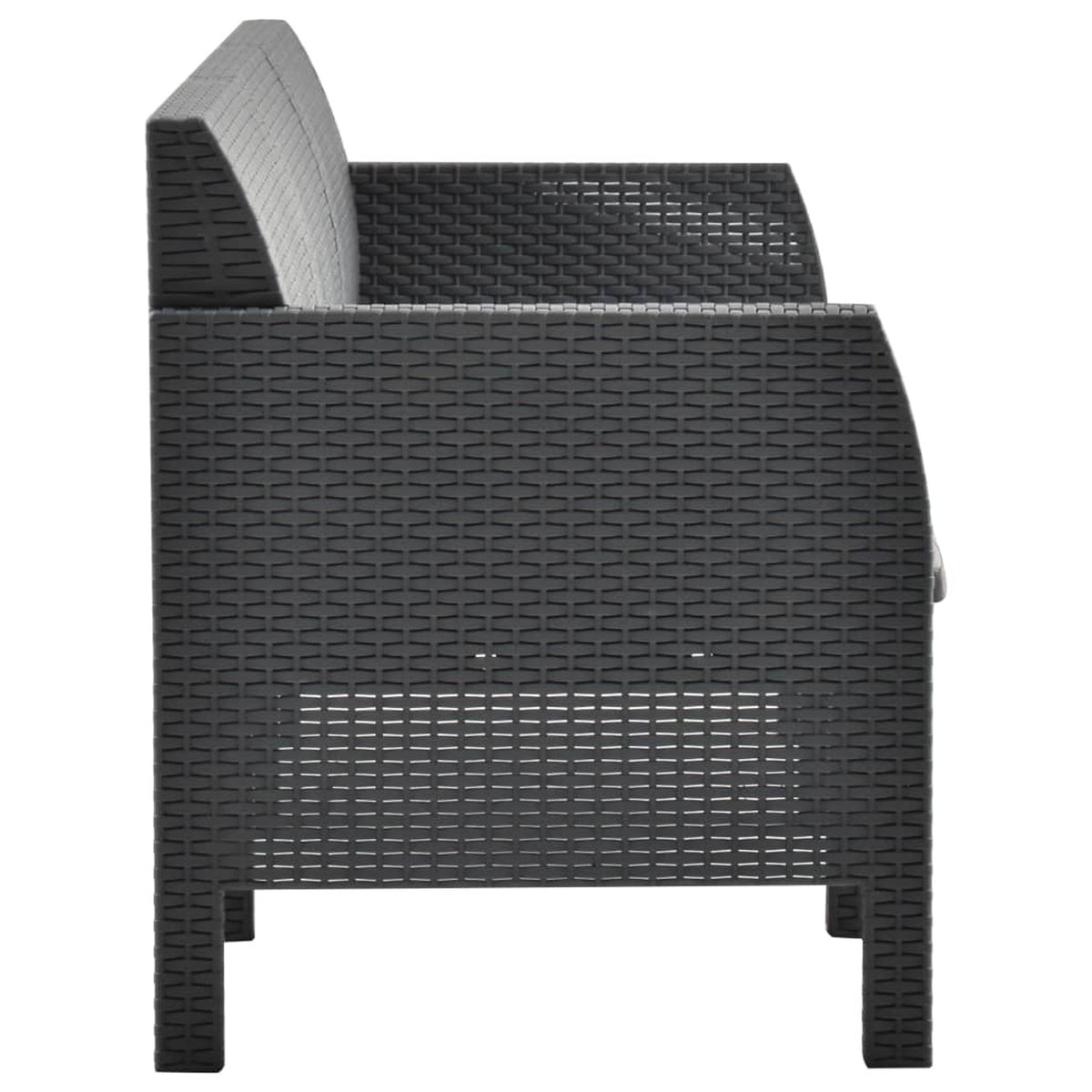 4 Piece Polypropylene Patio Lounge Set with Cushion R5425