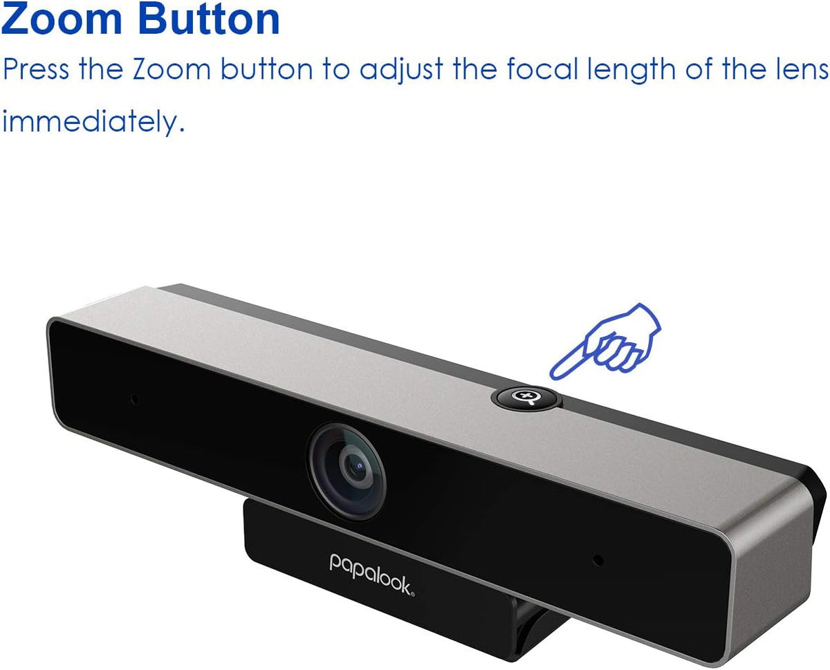 2K Ultra HD Zoomable Webcam with Dual Microphone W86725