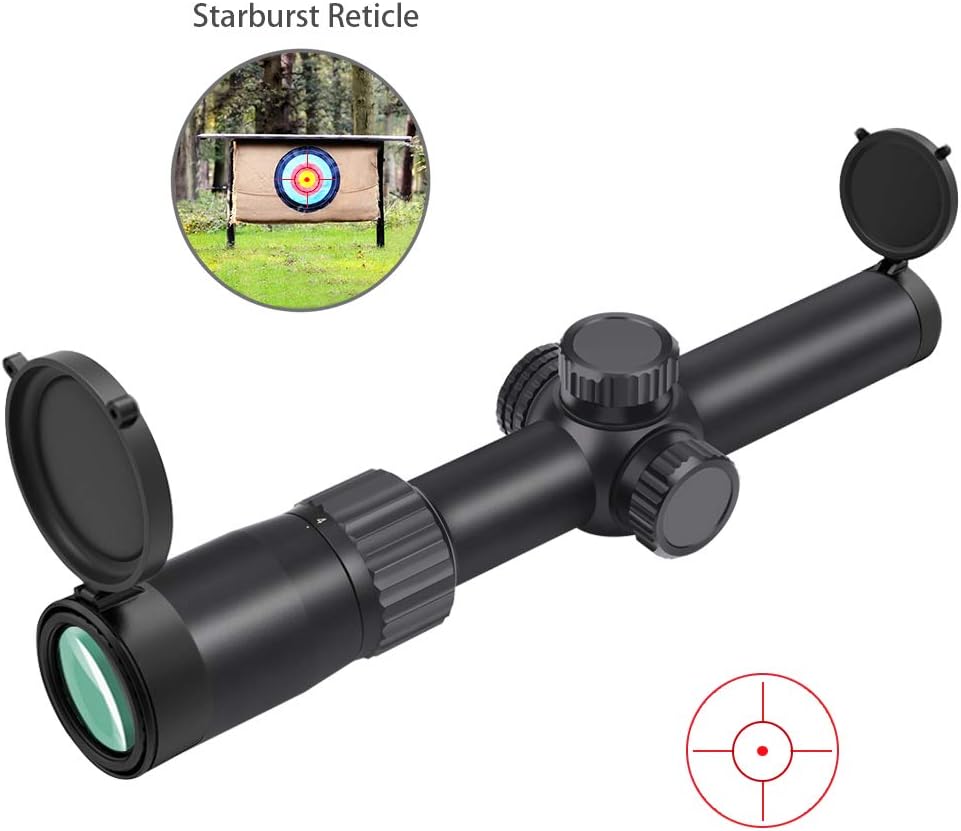 1-4x24 SFP Rifle Scope Red Illuminated Reticle Riflescopes Matte Black A868