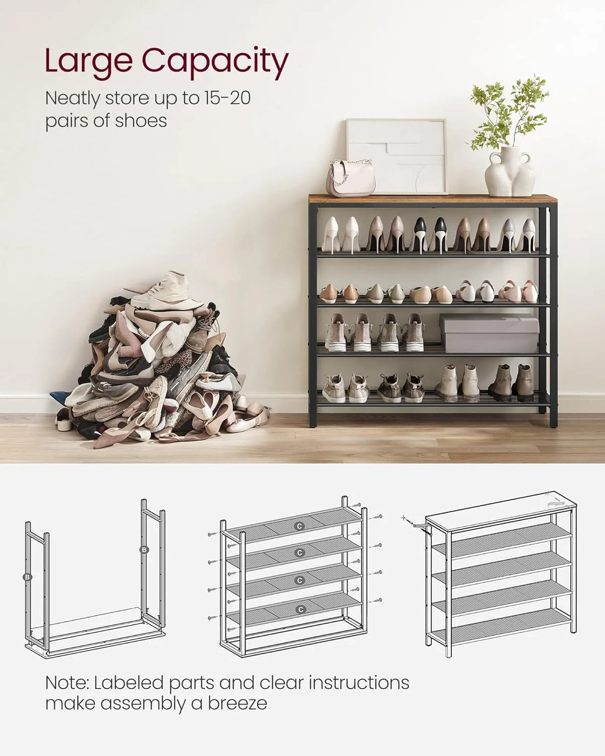 5-Tier Shoe Storage Organizer K672054