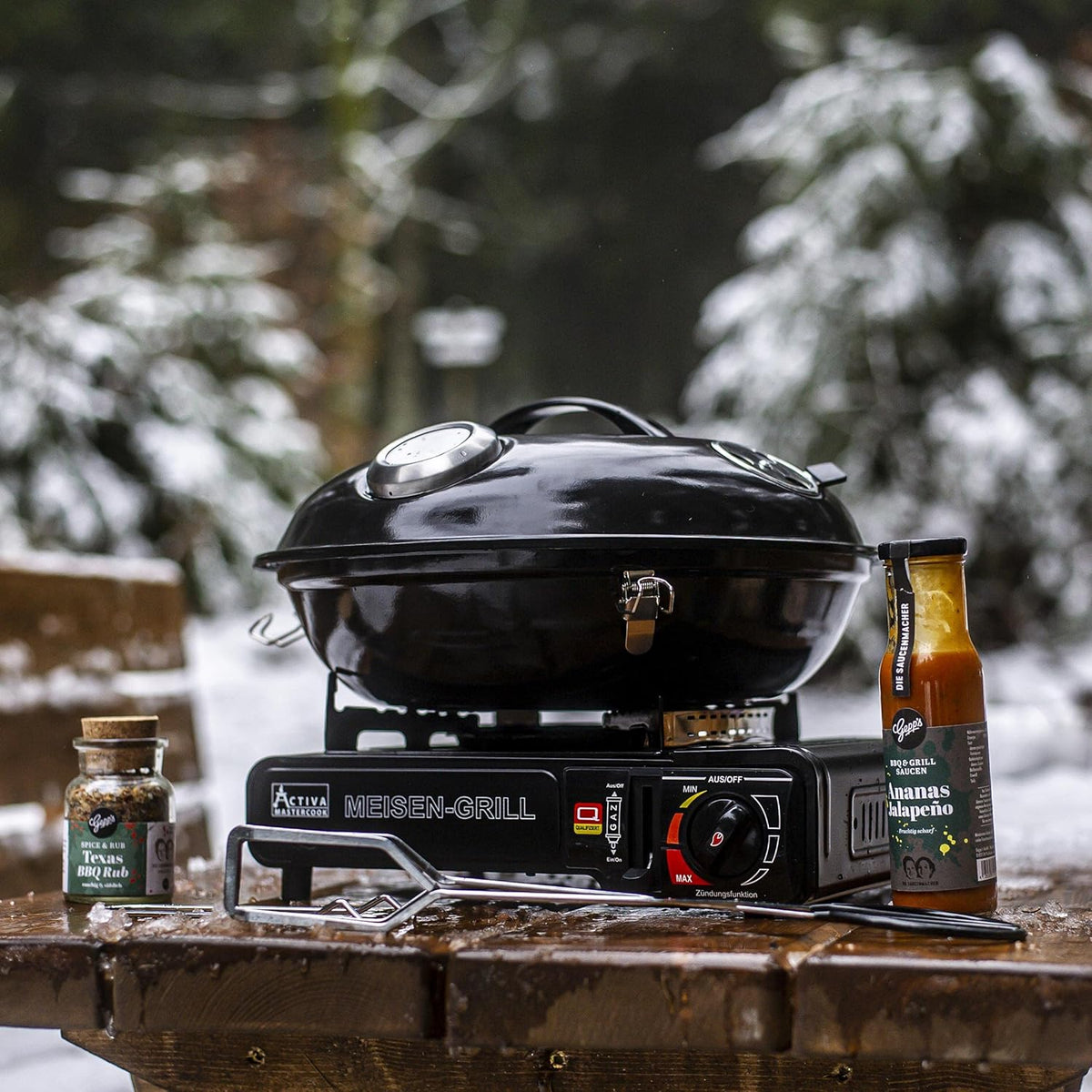Portable Camping Gas Grill with Carrying Case W88532