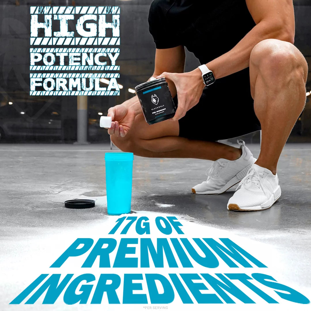 Pre Workout Powder Blue Raspberry 22 Servings G22601