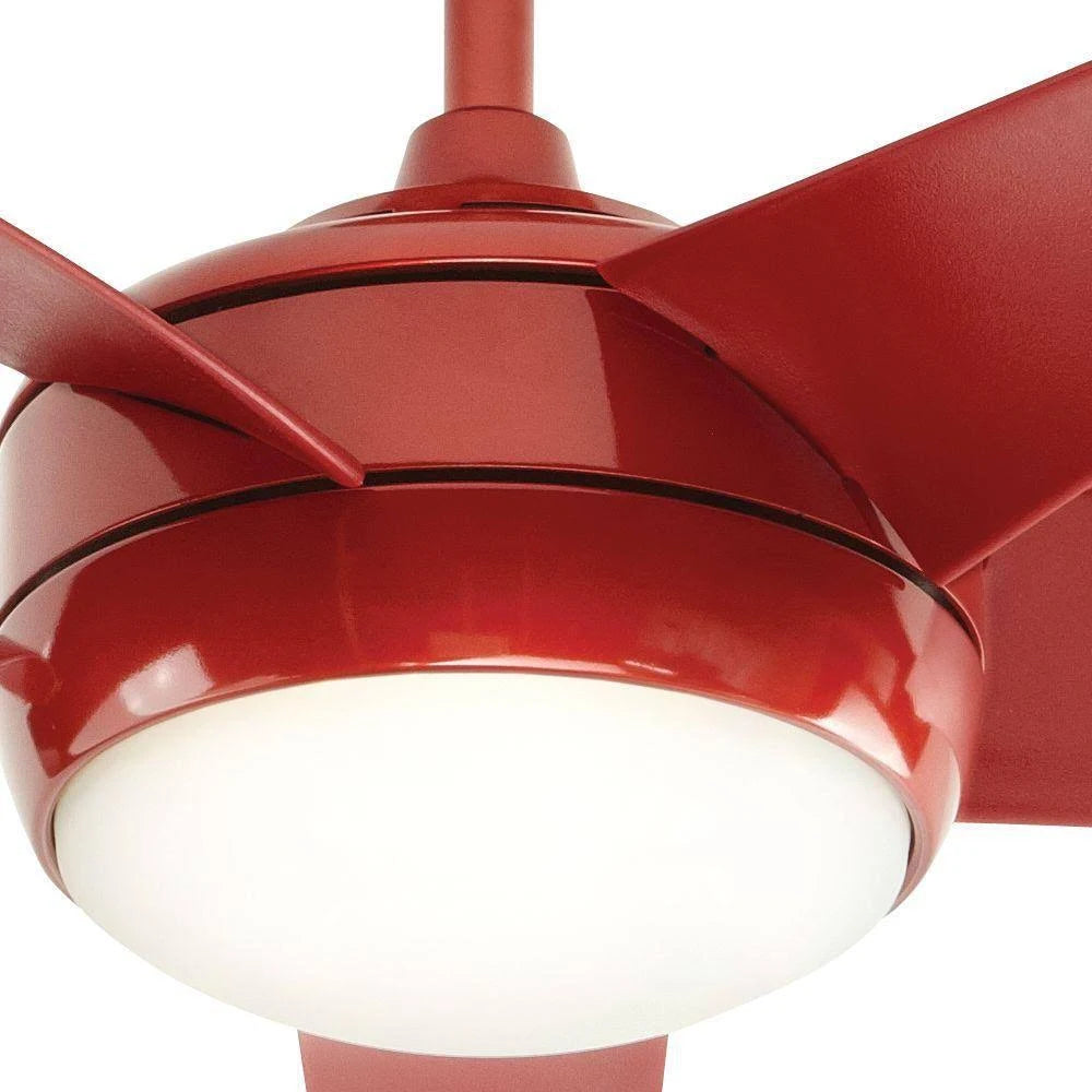 Red LED Indoor Ceiling Fan with Light Kit Q321