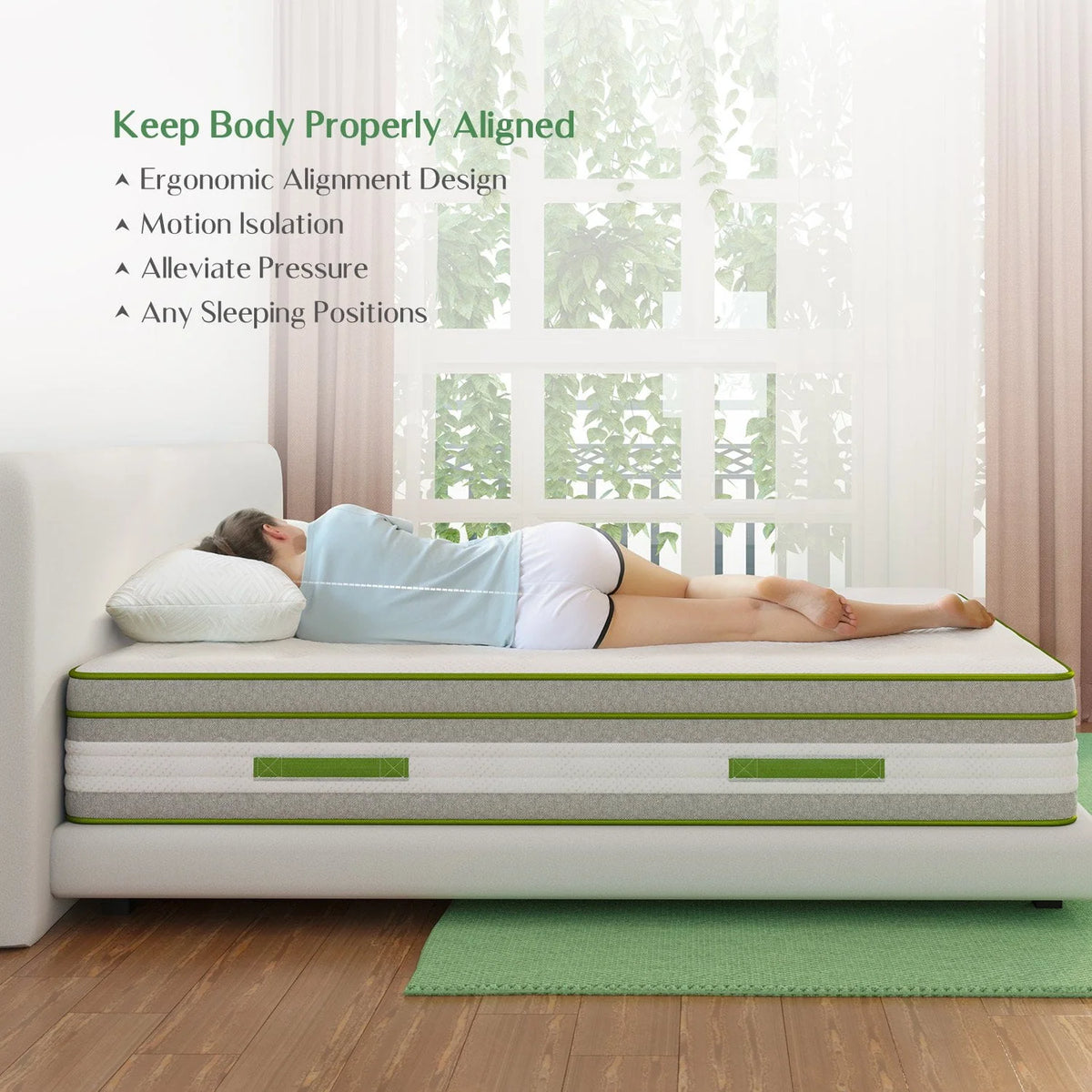 12 Gel Memory Foam Hybrid Mattress, Full Size A6580