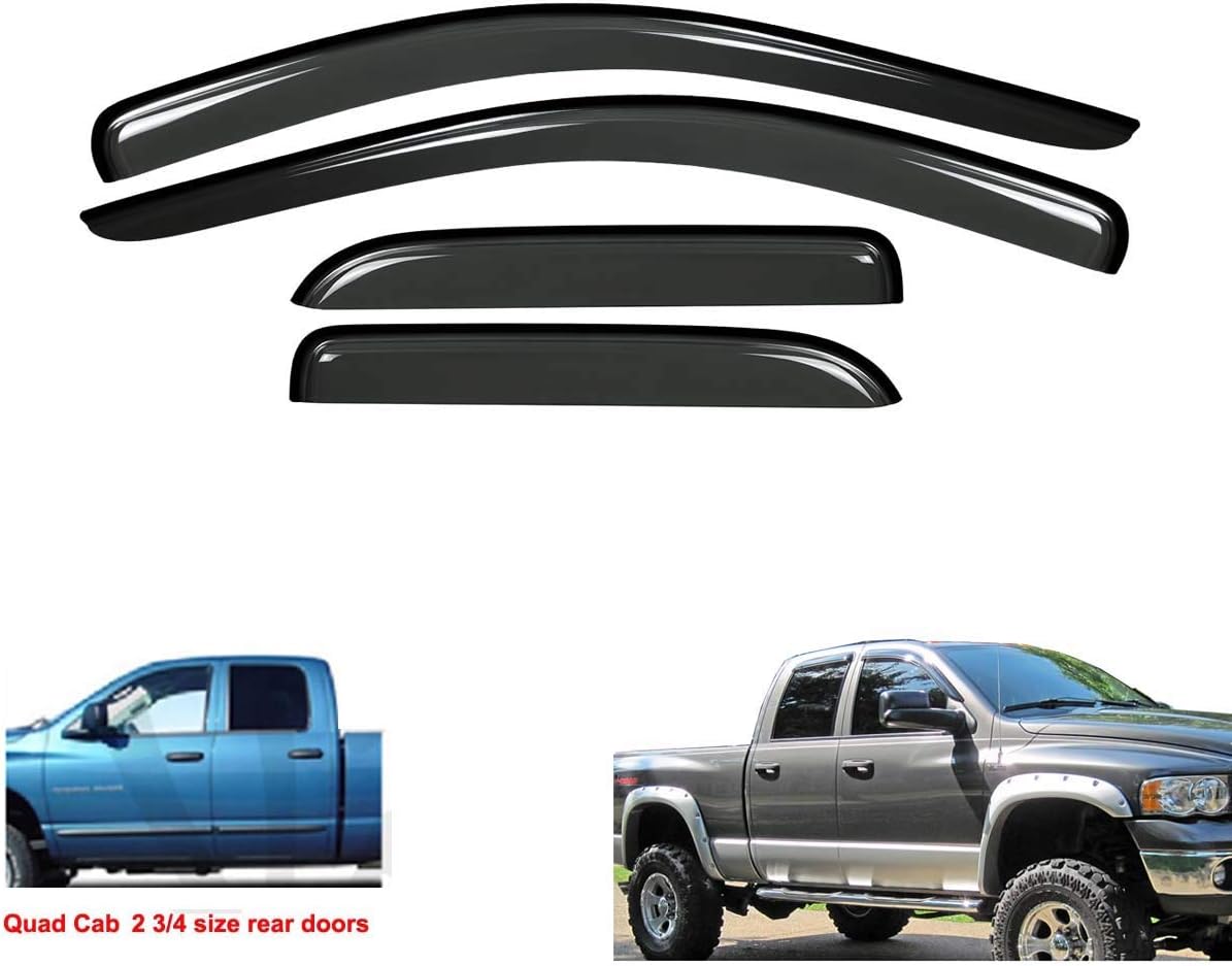 Smoke Window Visors for Quad Cab V5897