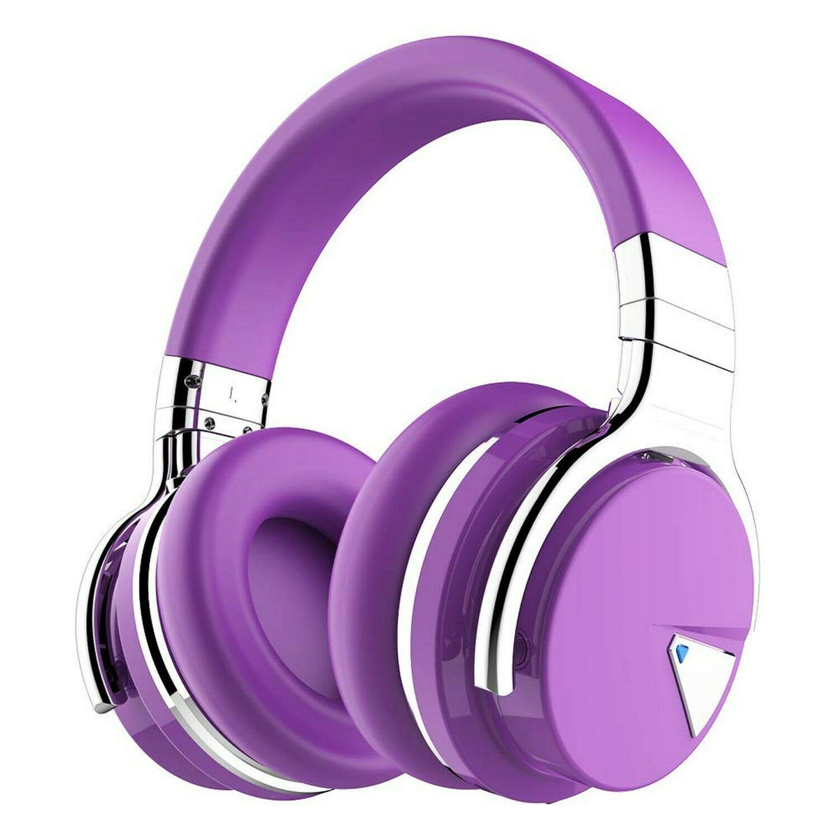 Active Noise Cancelling Wireless Bluetooth Headphones Purple B3592