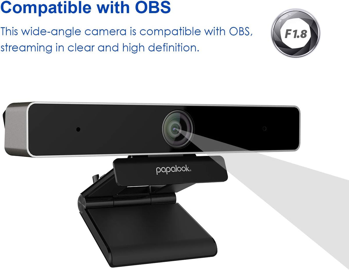 2K Ultra HD Zoomable Webcam with Dual Microphone W86725