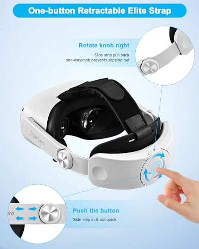 White Button VR Head Strap O395269