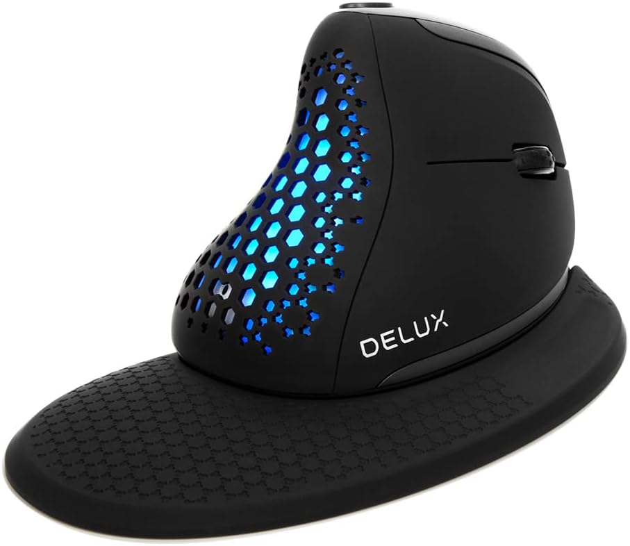 Wireless Ergonomic Vertical Mouse with OLED Screen, 7200DPI, Rechargeable Optical Mouse U822