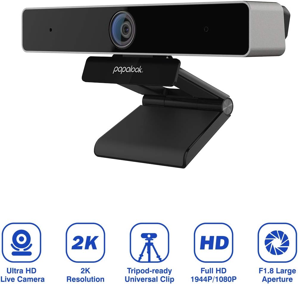 2K Ultra HD Zoomable Webcam with Dual Microphone W86725