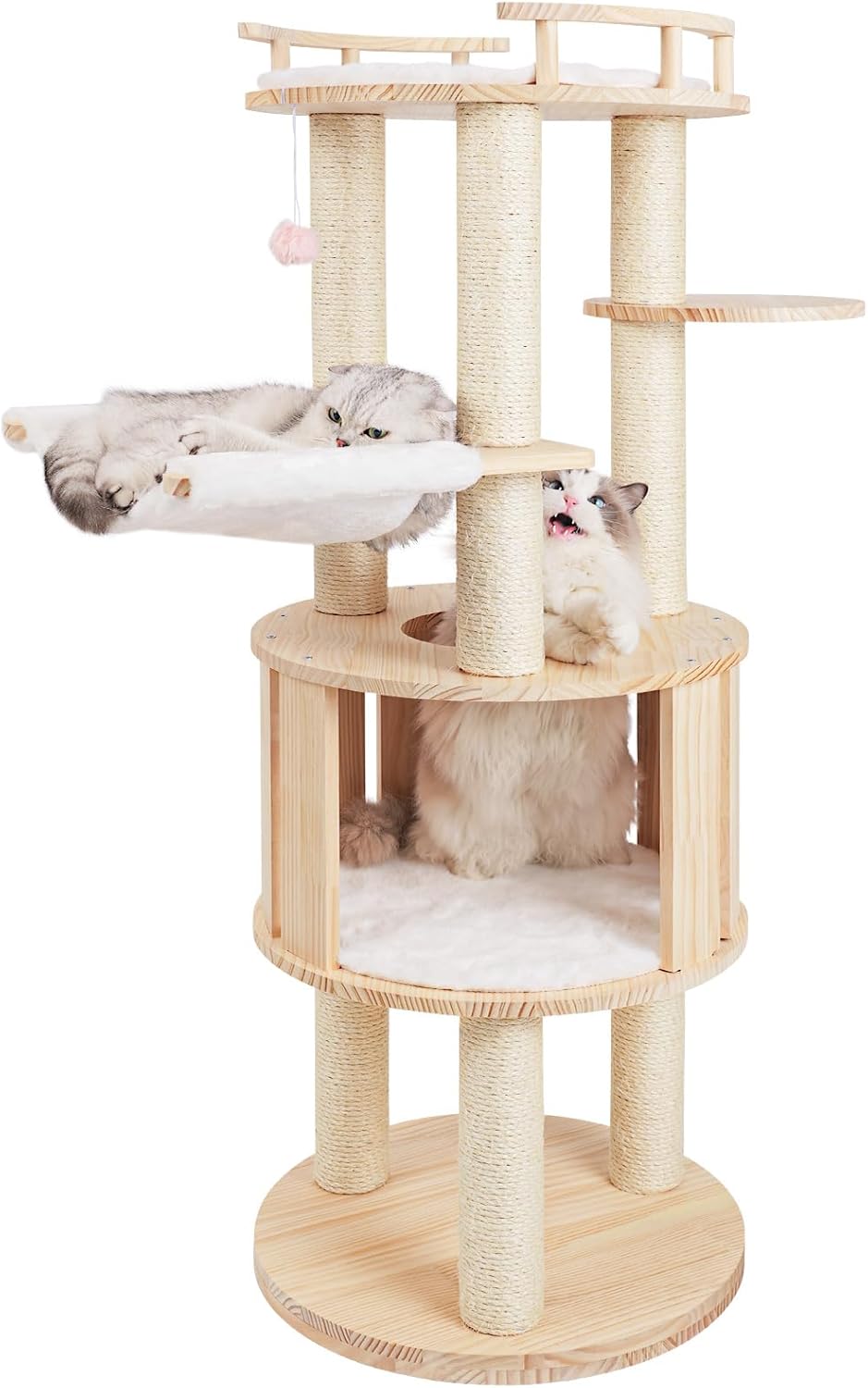 Solid Pine Cat Scratching Tree C55334
