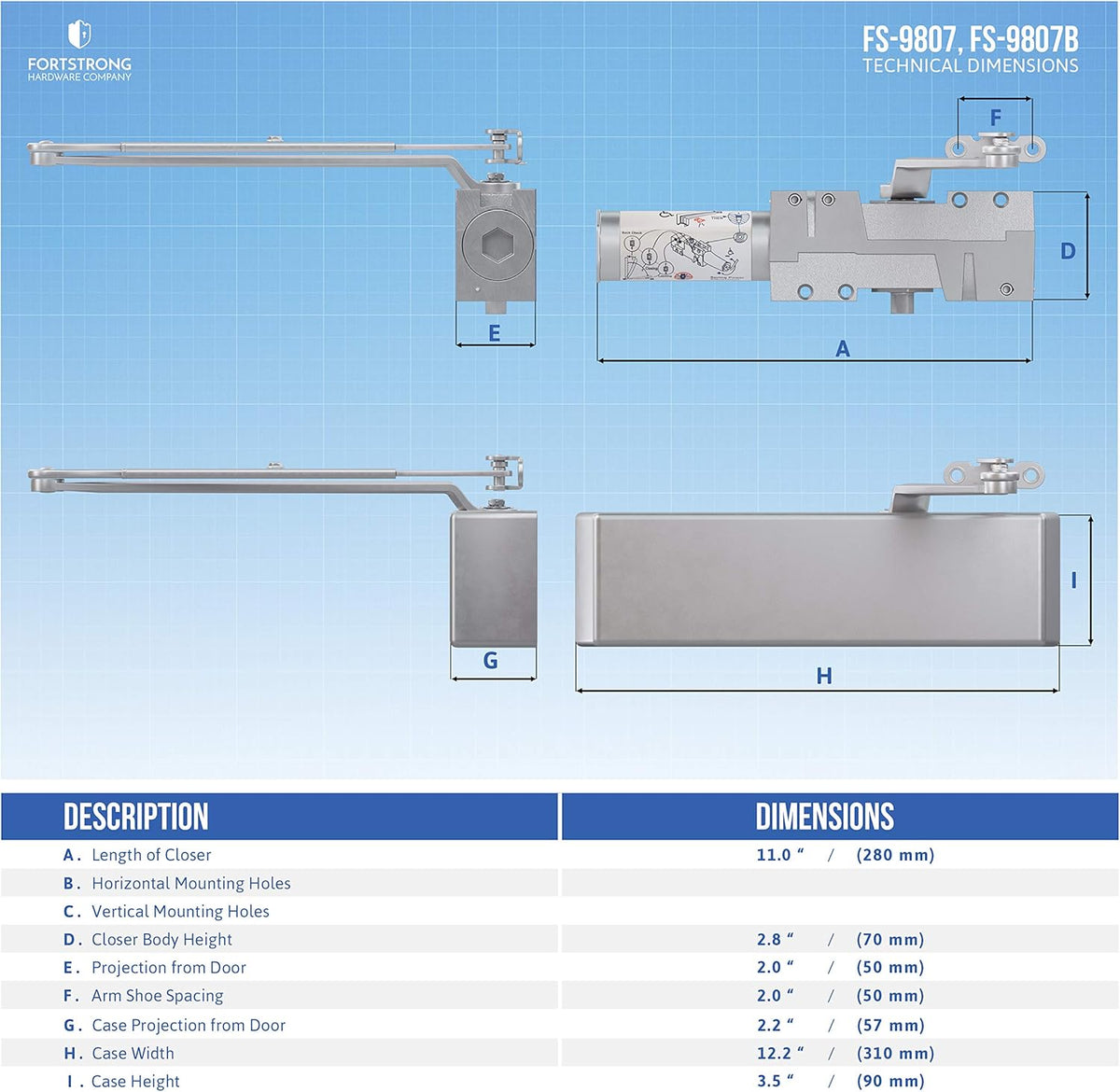 Heavy Duty Commercial Door Closer X5836