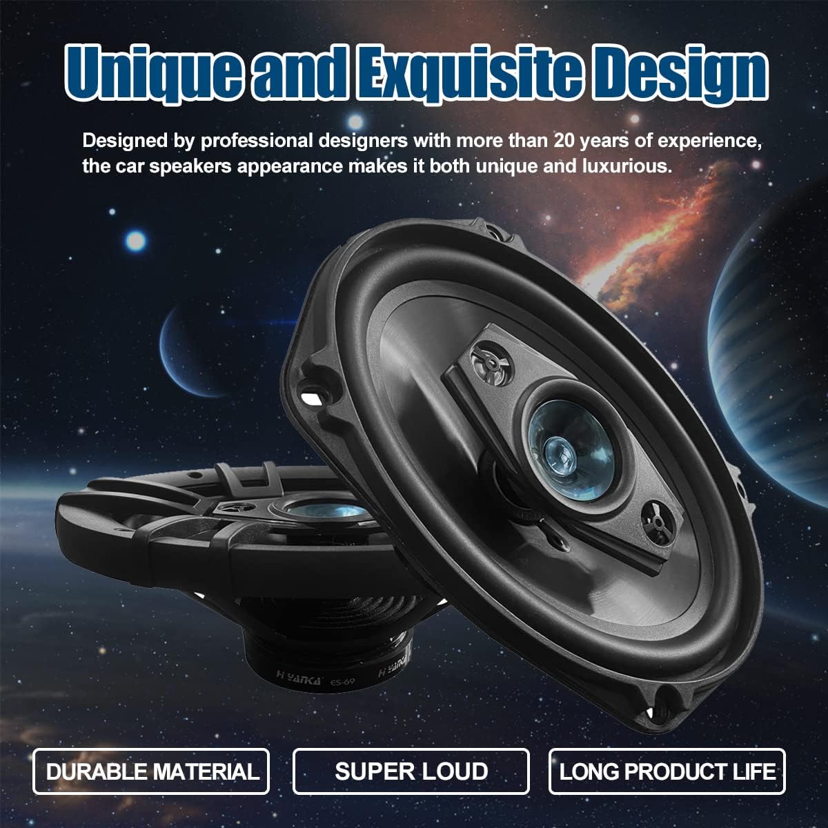 6x9 500 Watt 4-Way Coaxial Car Speakers (1 Pair) P28900