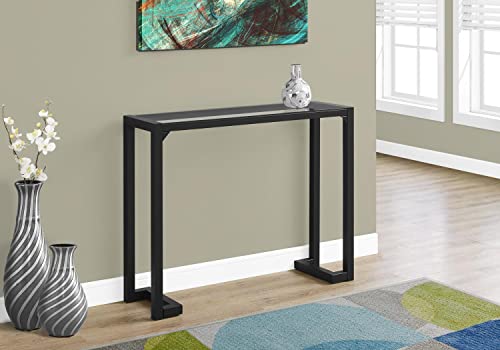 Black Tempered Glass Hall Console L90842