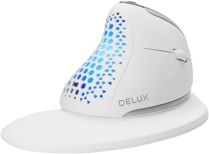 Wireless Ergonomic Vertical Mouse with OLED Screen, 7200DPI, Rechargeable Optical Mouse U822