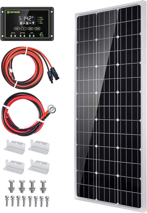 100 Watt 12 Volt Monocrystalline Solar Panel Kit T383